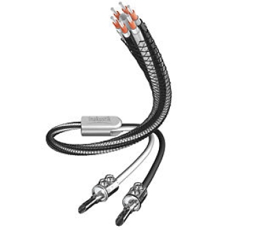 2x 3,0m Inakustik Referenz LS-603 Lautsprecherkabel Single Wire mit Kabelschuh